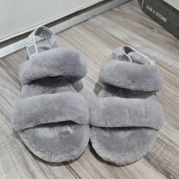 Ugg Oh Yeah, Gray Slide Sz 5 Youth Or 7 Women. - Picture 6 of 9